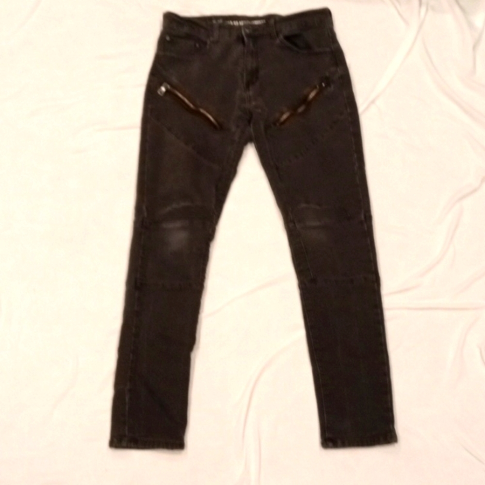 Vtg V Italia 1969 Moto Jeans 32Wx32Ins Grey